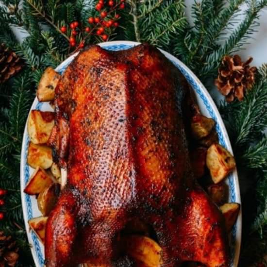Orange Five-Spice Roast Goose and P - Recipe photo by DeliciousReci