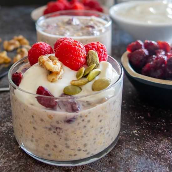 Cranberry Walnut Overnight Oats - Recipe photo by Only Gluten Free Recipes