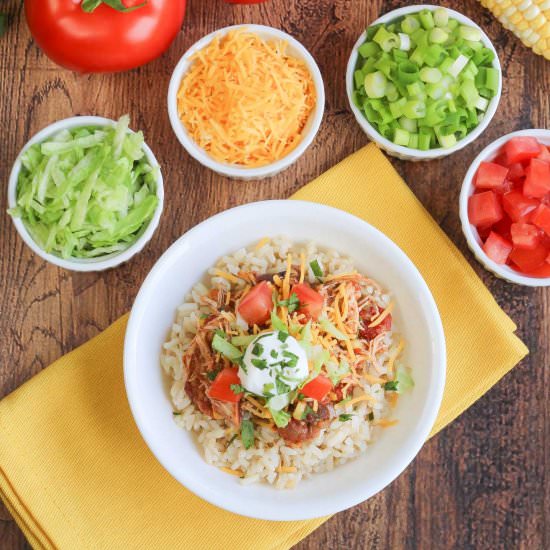Slow Cooker Chicken Burrito Bowls - Recipe photo by Two Healthy Kitchens