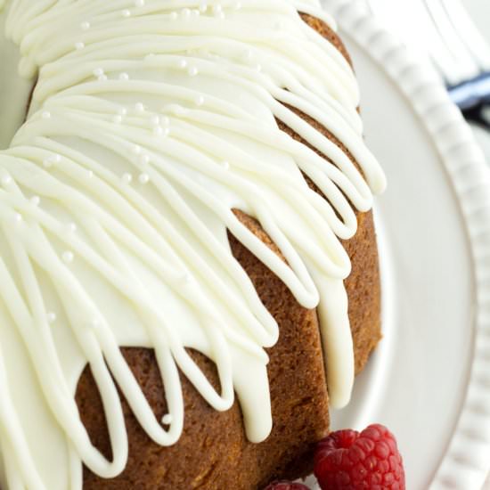 White Chocolate Raspberry Bundt - Recipe photo by borrowedbites
