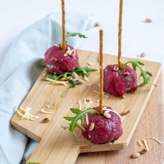 Delicious carpaccio snack - Recipe photo by Elsarblog