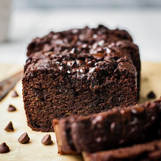 Healthy Chocolate Zucchini Bread - Recipe photo by Shuangys Kitchensink