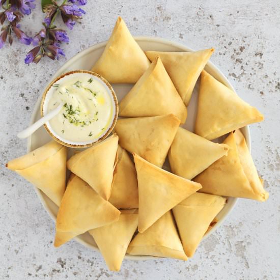 Feta Cheese Filo Triangles - Recipe photo by marilenaskitchen