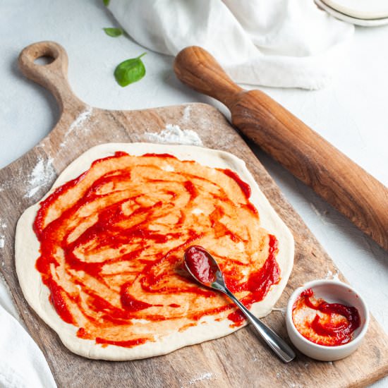 Yeast Free Pizza Dough - Recipe photo by Mrs Jones Kitchen