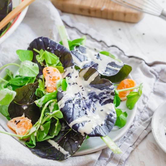 Tatsoi Salad - Recipe photo by Running to the Kitchen
