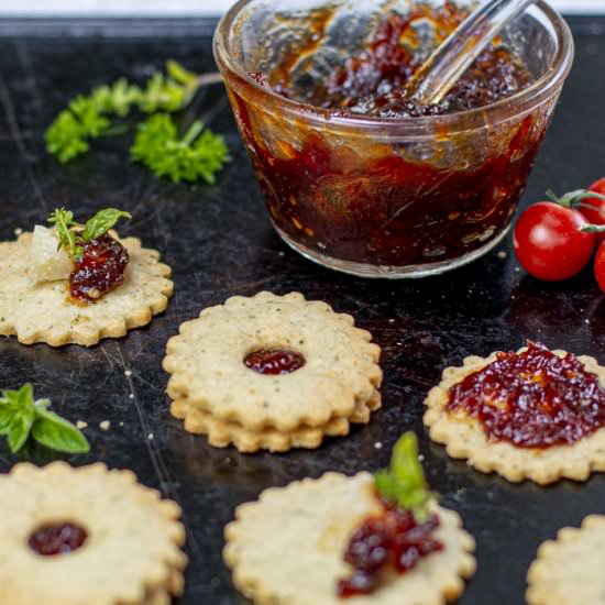 cheese shortbread linzer thins - Recipe photo by a zest for life