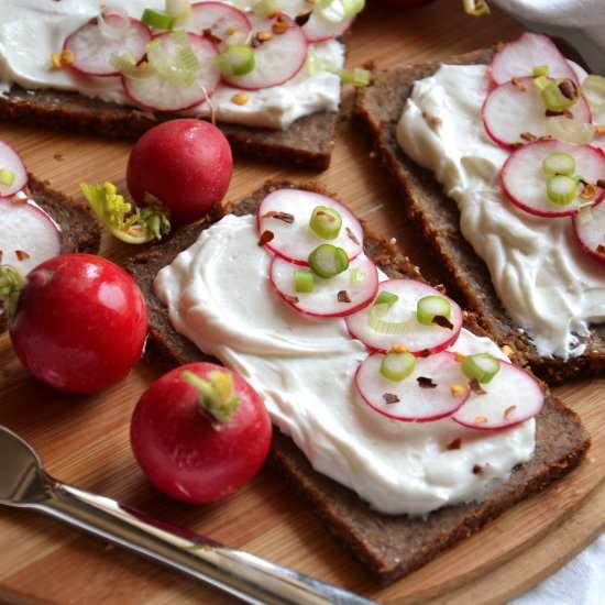 Whipped ricotta and radish sandwich - Recipe photo by Foodohfood