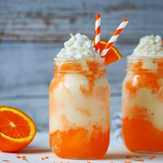 Boozy Orange Creamsicle Float - Recipe photo by Nataliewaybakes