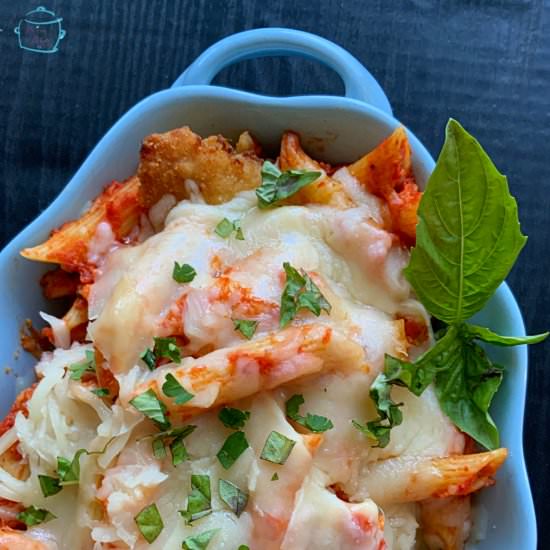 Slow Cooker Chicken Parmesan Bake - Recipe photo by The Lazy Slow Cooker