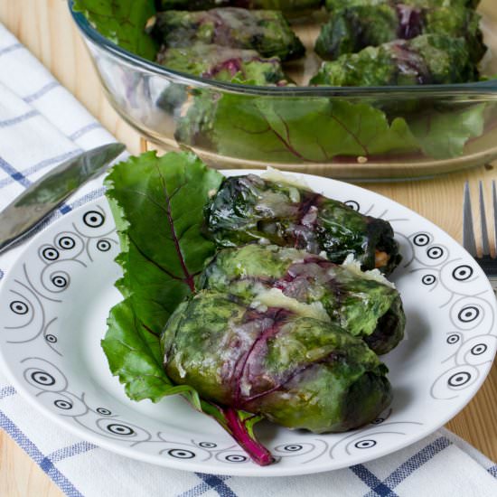Beet leaves roulades - Recipe photo by mecooks.com