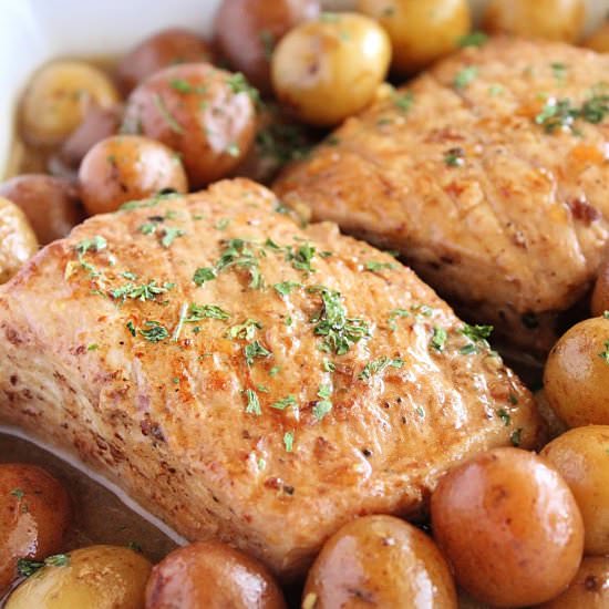 IP Pork Tenderloin & Potatoes - Recipe photo by countertopcooking