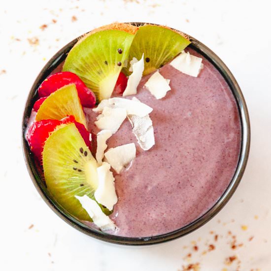 Flaxseed Berry Pudding - Recipe photo by Plant-Powered Cooking