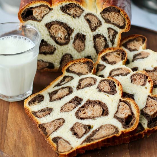 Leopard Print Milk Bread - Recipe photo by karenskitchenstories
