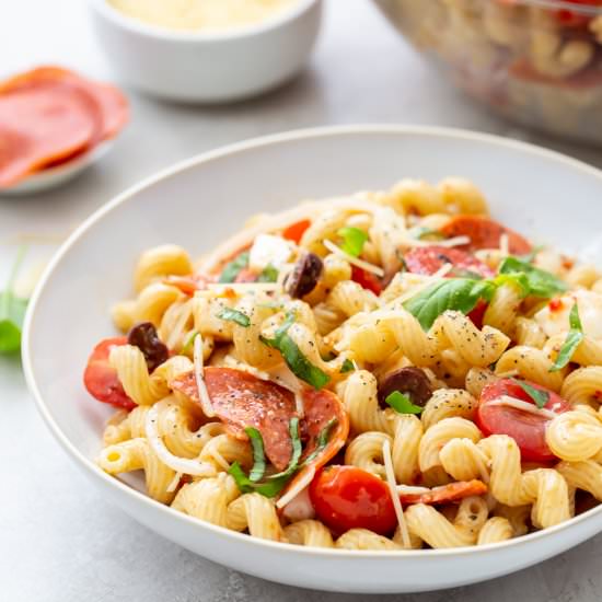 Pizza Pasta Salad - Recipe photo by pumpkinnspice