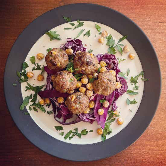 Lamb meatballs, pine nuts & raisins - Recipe photo by uglyducklingbakery