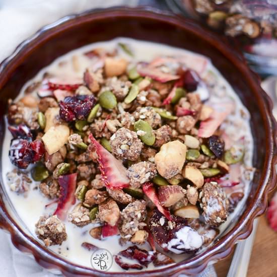 Strawberry Chia Seed Granola - Recipe photo by TheSaltyPot