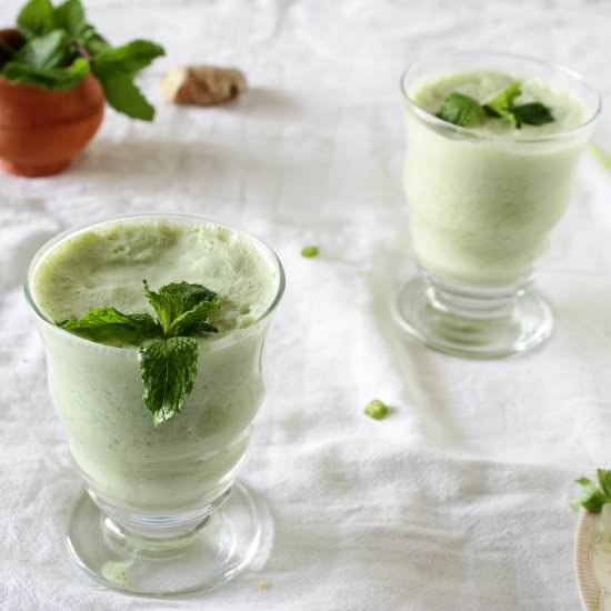Salted Mint Lassi - Recipe photo by My Culinary Expressions