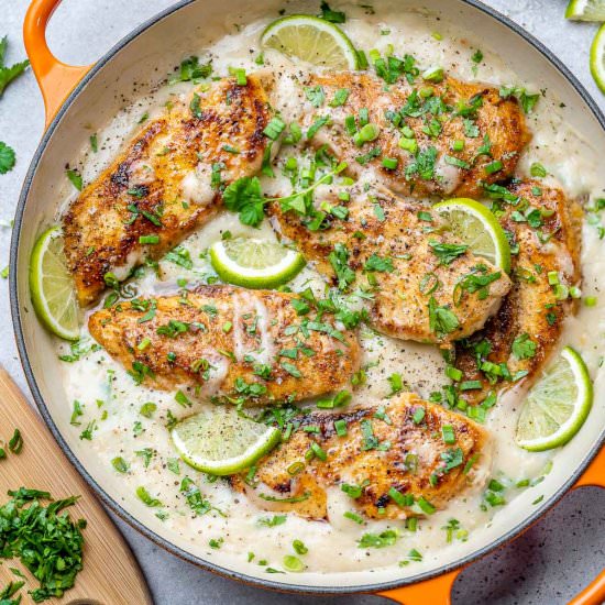 CREAMY COCONUT CHICKEN RECIPE - Recipe photo by healthyfitnessmeals