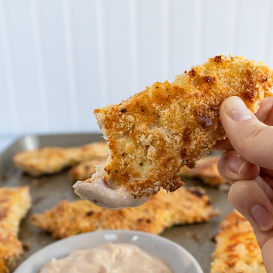 Baked Parmesan Chicken Tenders - Recipe photo by piece.of.lulu