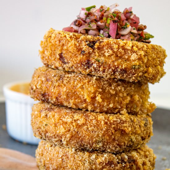 Pulled Pork Cakes - Recipe photo by chilesandsmoke