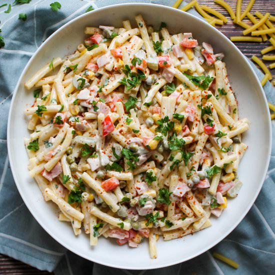 Creamy Pasta Salad - Recipe photo by Cook Homey