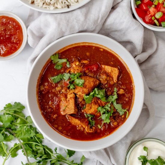 Chicken Dhansak Curry - Recipe photo by Searchingforspice