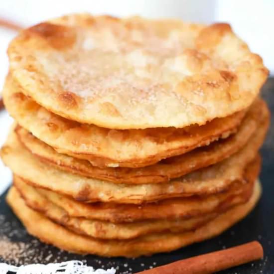 Mexican Bunuelos - Recipe photo by peasandpeonies