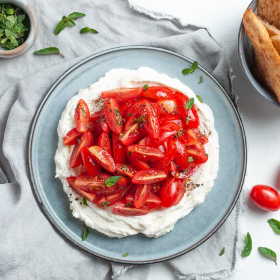 Whipped Ricotta with Tomatoes - Recipe photo by itsnotcomplicatedrecipes