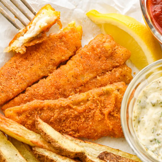 Air Fryer Fish and Chips - Recipe photo by goodnomshoney