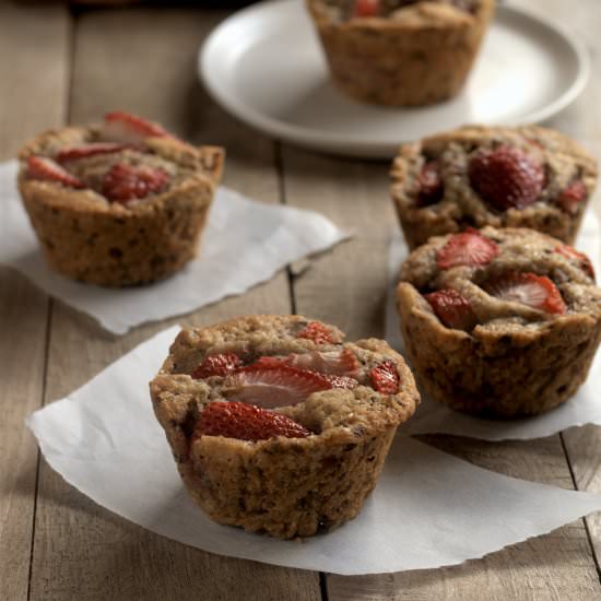 strawberry flax muffin - Recipe photo by davebakes