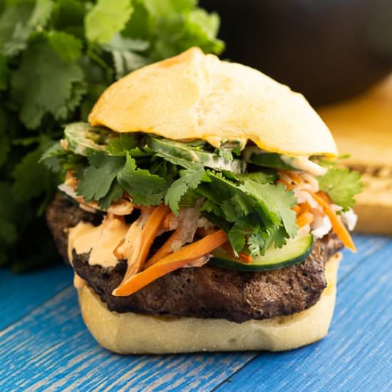 Easy Banh Mi Burgers - Recipe photo by thegraciouswife