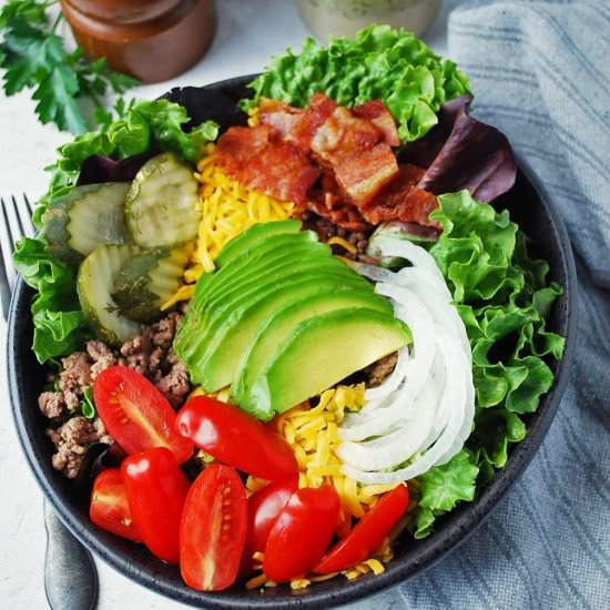 California Beef Burger Bowls - Recipe photo by AmeesSavoryDish