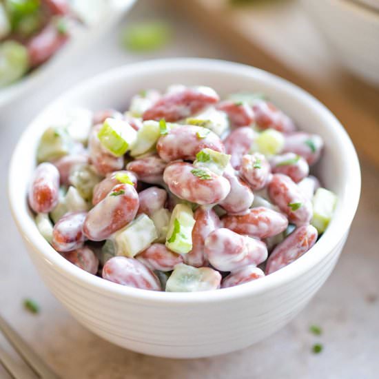 Old Fashioned Kidney Bean Salad - Recipe photo by Two Healthy Kitchens