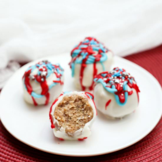 Patriotic Cake Balls - Recipe photo by Carries Experimental Kitchen