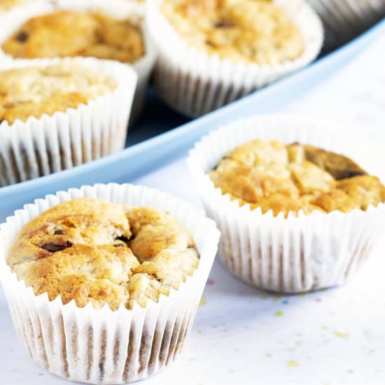Healthier banana choc chip muffins - Recipe photo by Mandy Sneaky Veg