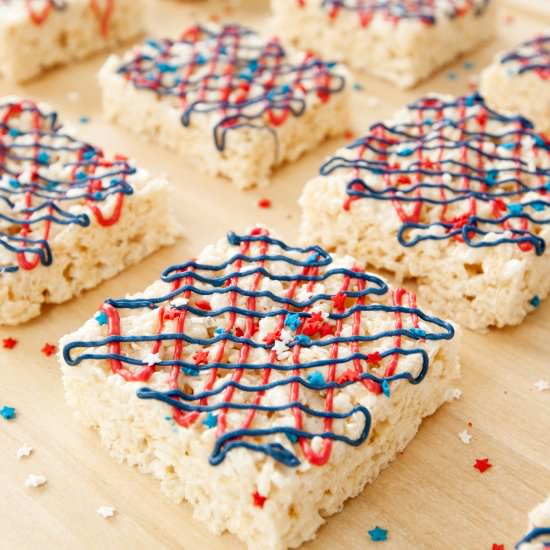 Patriotic Rice Krispies Treats - Recipe photo by browniebites