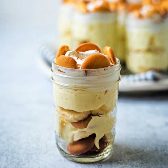no bake banana pudding in jars - Recipe photo by lifeloveandgoodfood