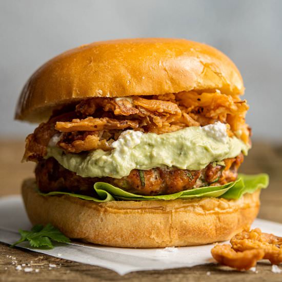 Smoky cilantro salmon burger - Recipe photo by cherryonmysundae