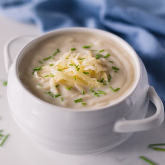Creamy Cauliflower Soup - Recipe photo by theSimplerKitchen