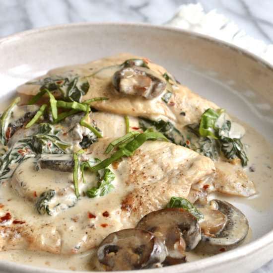 Creamy Mushroom Chicken - Recipe photo by Sconce and Scone