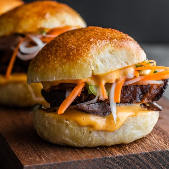 Pork Belly Sliders - Recipe photo by PinchandSwirl