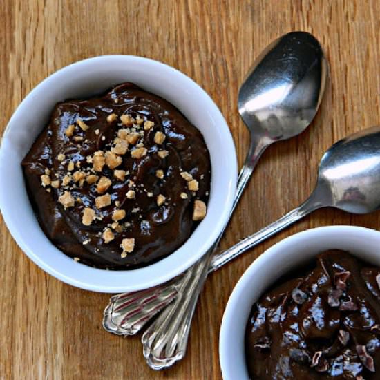 Caramel Chocolate Avocado Pudding - Recipe photo by Mom the Lunch Lady