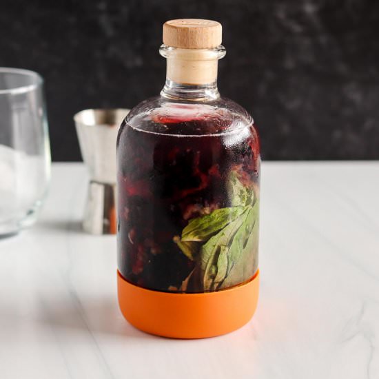 Blackberry Basil Infused Vodka - Recipe photo by Casual Mixologist