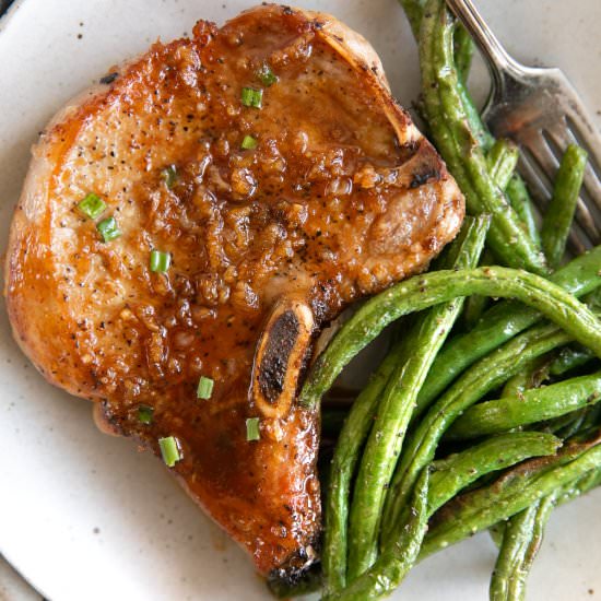 Easy Honey Garlic Pork Chops - Recipe photo by theforkedspoon