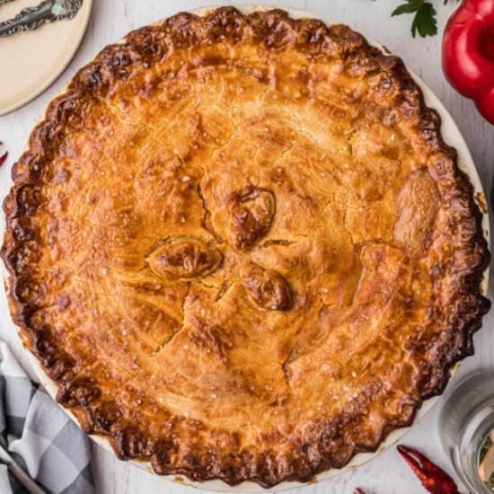 Crawfish Pie - Recipe photo by thecaglediaries