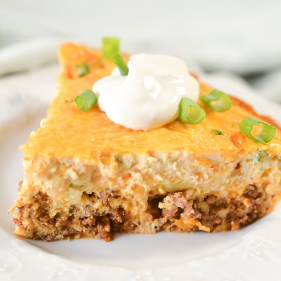 Keto Taco Pie - Recipe photo by littlebitrecipes
