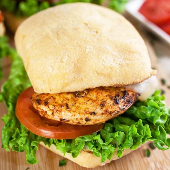 Grilled Italian Chicken Sandwiches - Recipe photo by therusticfoodie