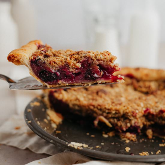 Cherry Rhubarb Pie - Recipe photo by alpineella