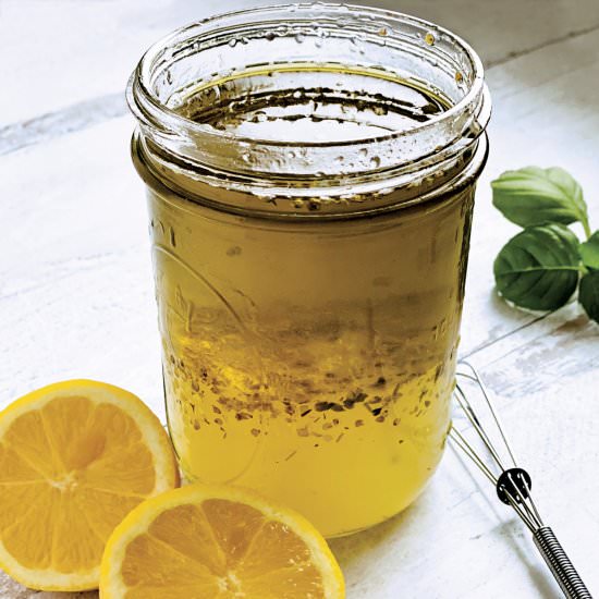 Greek Olive oil & Lemon Dressing - Recipe photo by The Greek Foodie