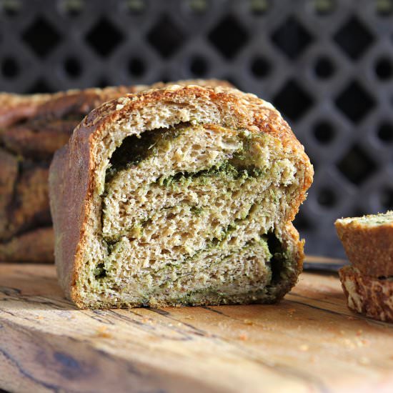 Gluten Free Pesto Babka - Recipe photo by glutenfreealchemist